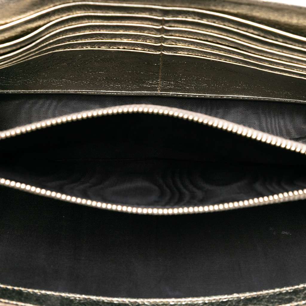 Saint Laurent Crinkled Metallic Calfskin Belle de Jour Chain Clutch - 4