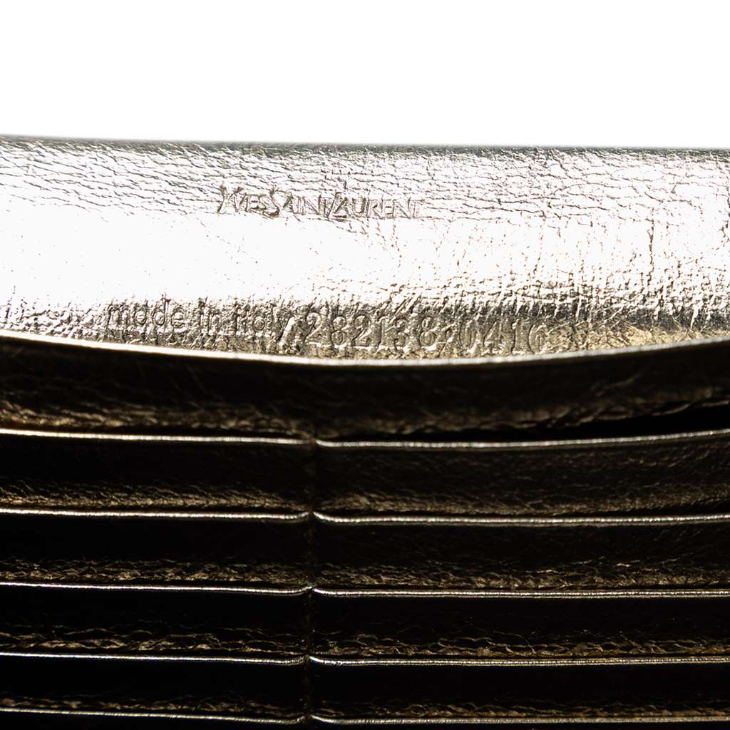 Saint Laurent Crinkled Metallic Calfskin Belle de Jour Chain Clutch - Side view