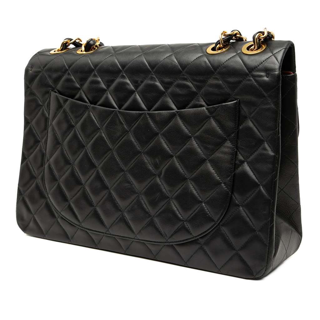 Chanel Maxi XL Classic Lambskin Single Flap - Back view