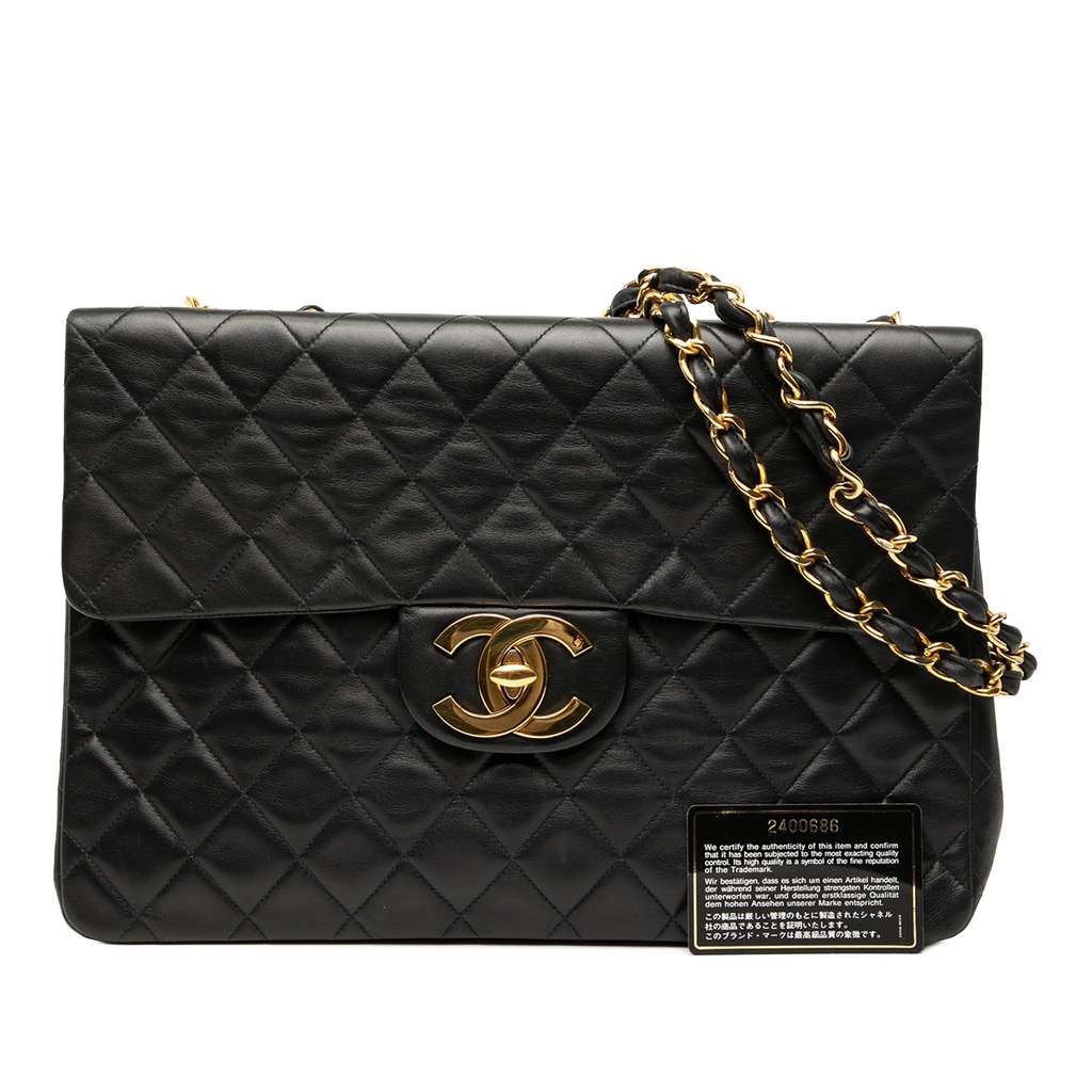 Chanel Maxi XL Classic Lambskin Single Flap - Image 12