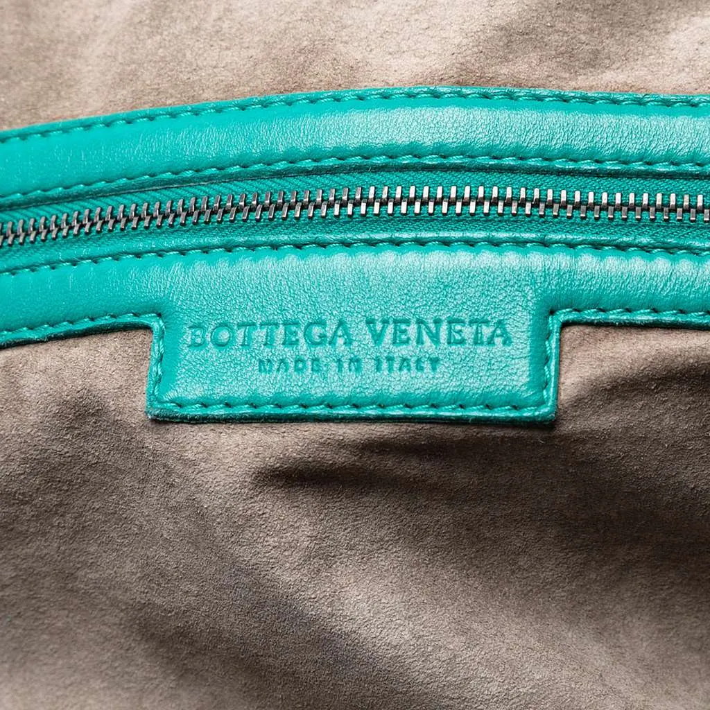 Bottega Veneta Maxi Nappa Intrecciato Convertible Tote Blue Leather Very good - Box View