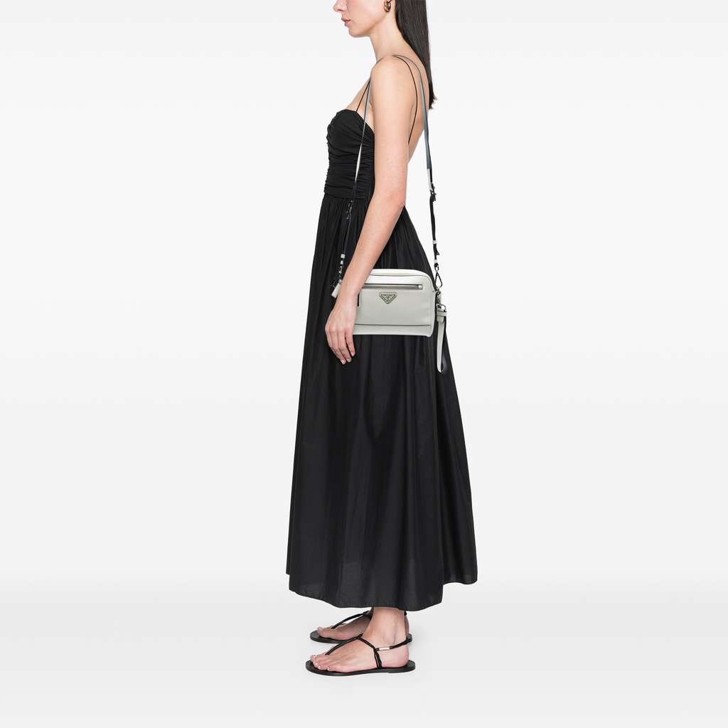 Prada Saffiano Travel Triangle Wristlet Crossbody - Detail 1