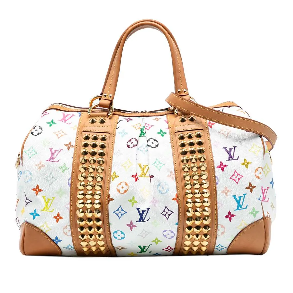 Louis Vuitton Monogram Multicolore Courtney GM White Good - Front View