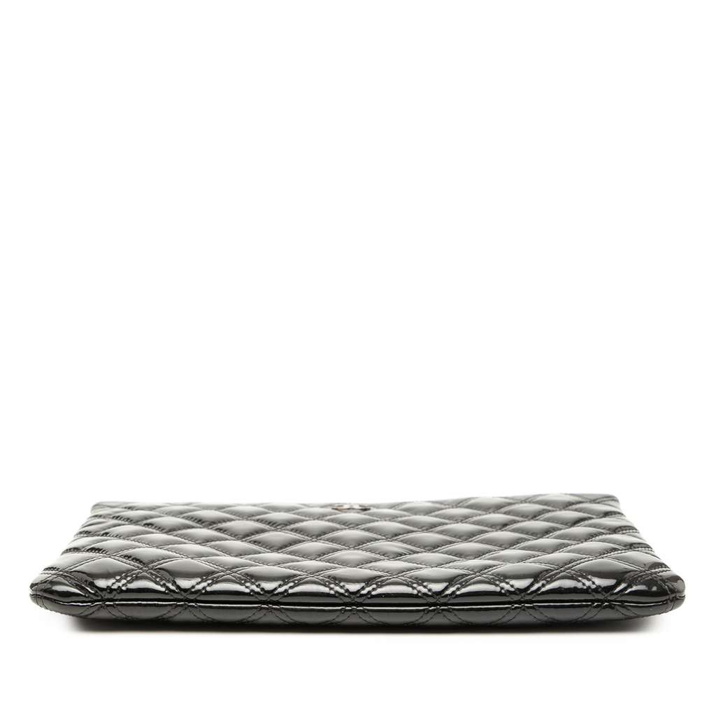 Chanel Medium Quilted Patent O Case Clutch - Image 6