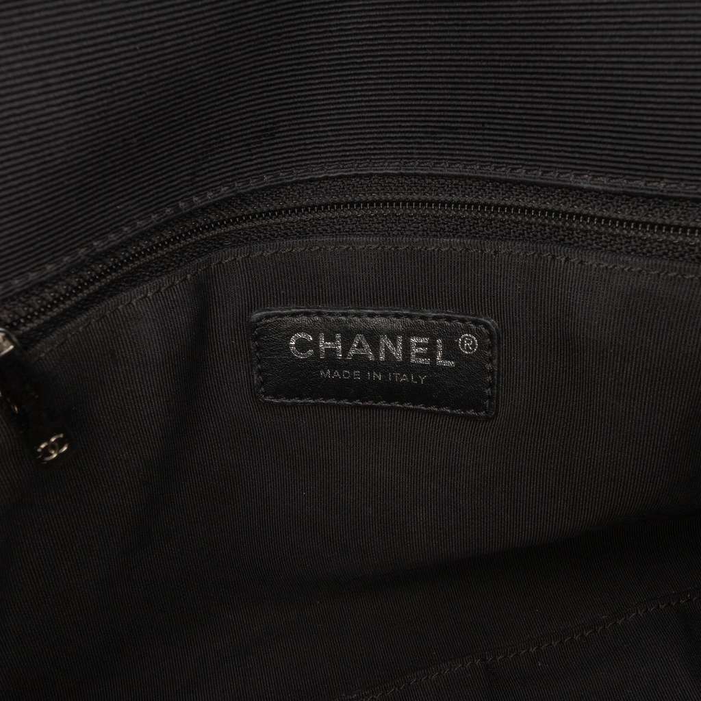 Chanel CC Quilted Crumpled Calfskin and Grosgrain Flap - Side view