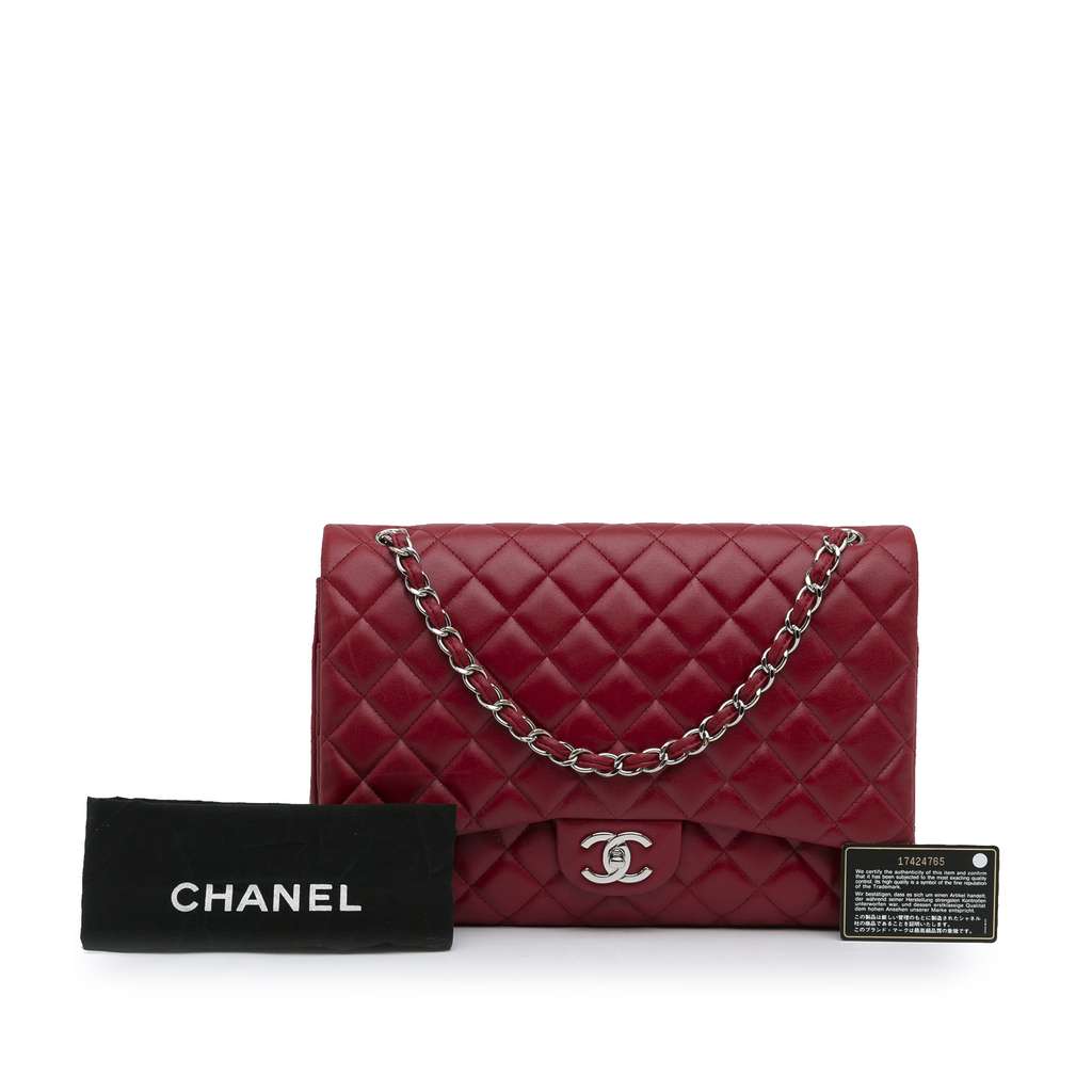 Chanel Maxi Classic Lambskin Double Flap - Image 14