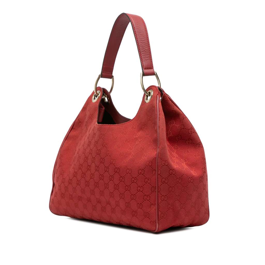 Gucci GG Canvas Shoulder Bag - Back view