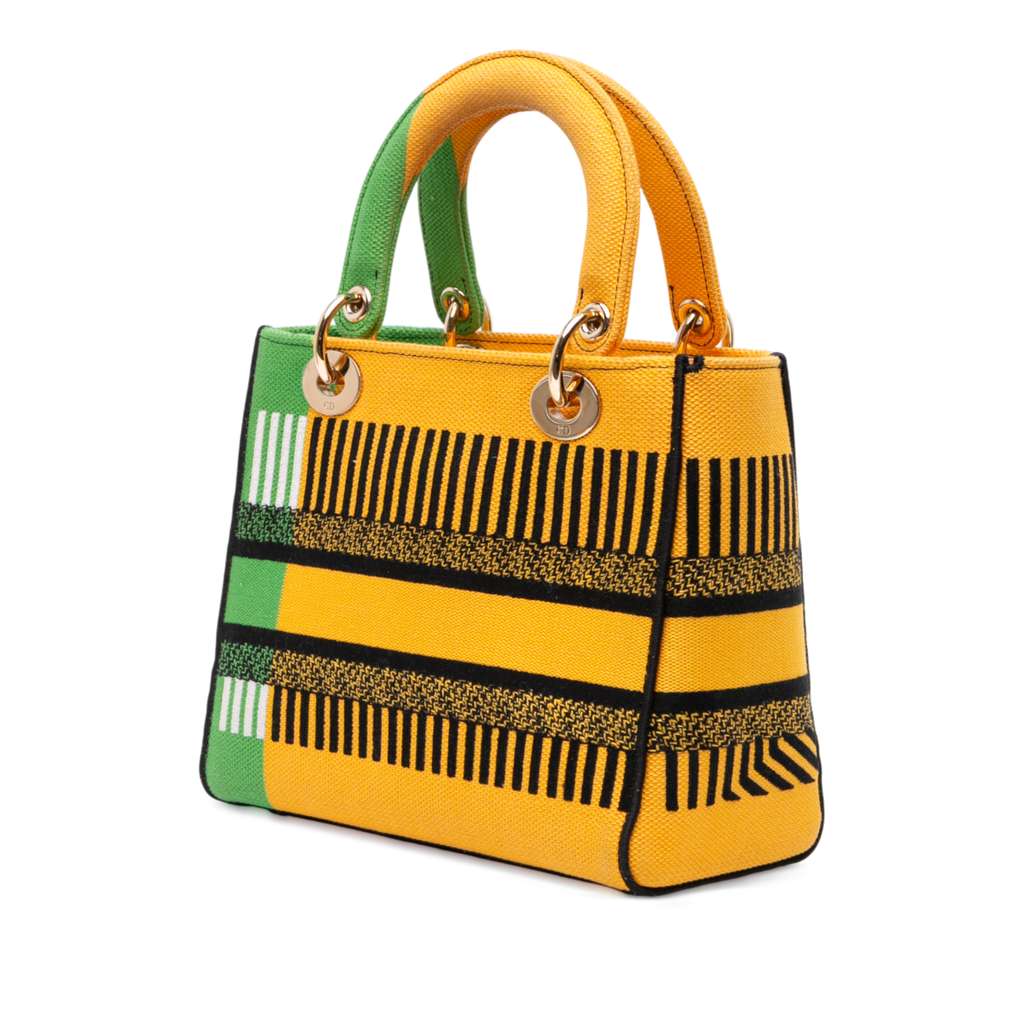 Dior Medium Canvas Embroidered Flower Pop Lady D Lite - Back view