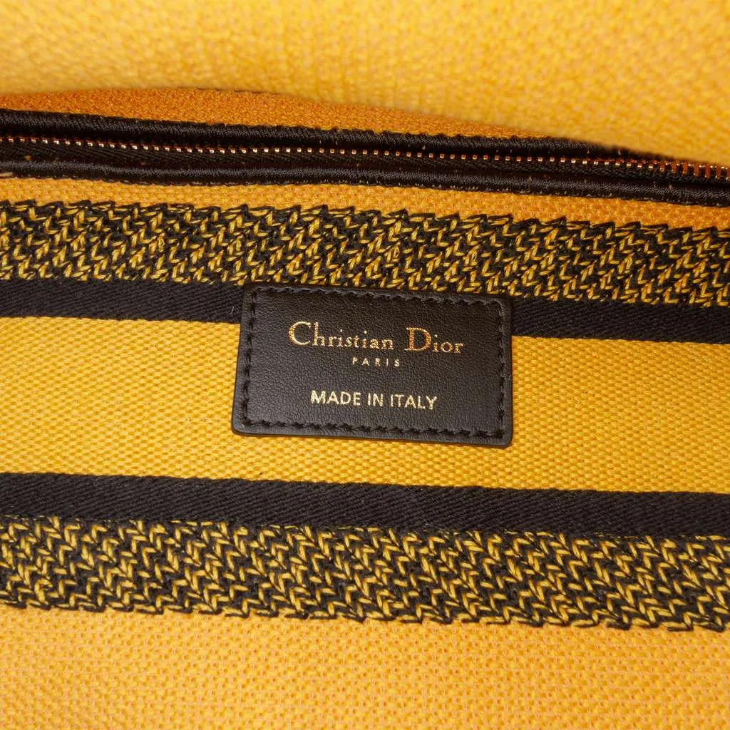 Dior Medium Canvas Embroidered Flower Pop Lady D Lite Yellow Canvas Good - Box View