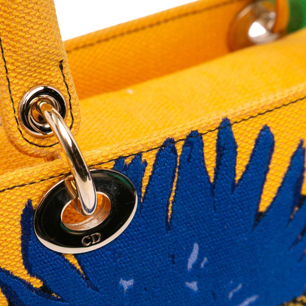 Dior Medium Canvas Embroidered Flower Pop Lady D Lite - Image 10