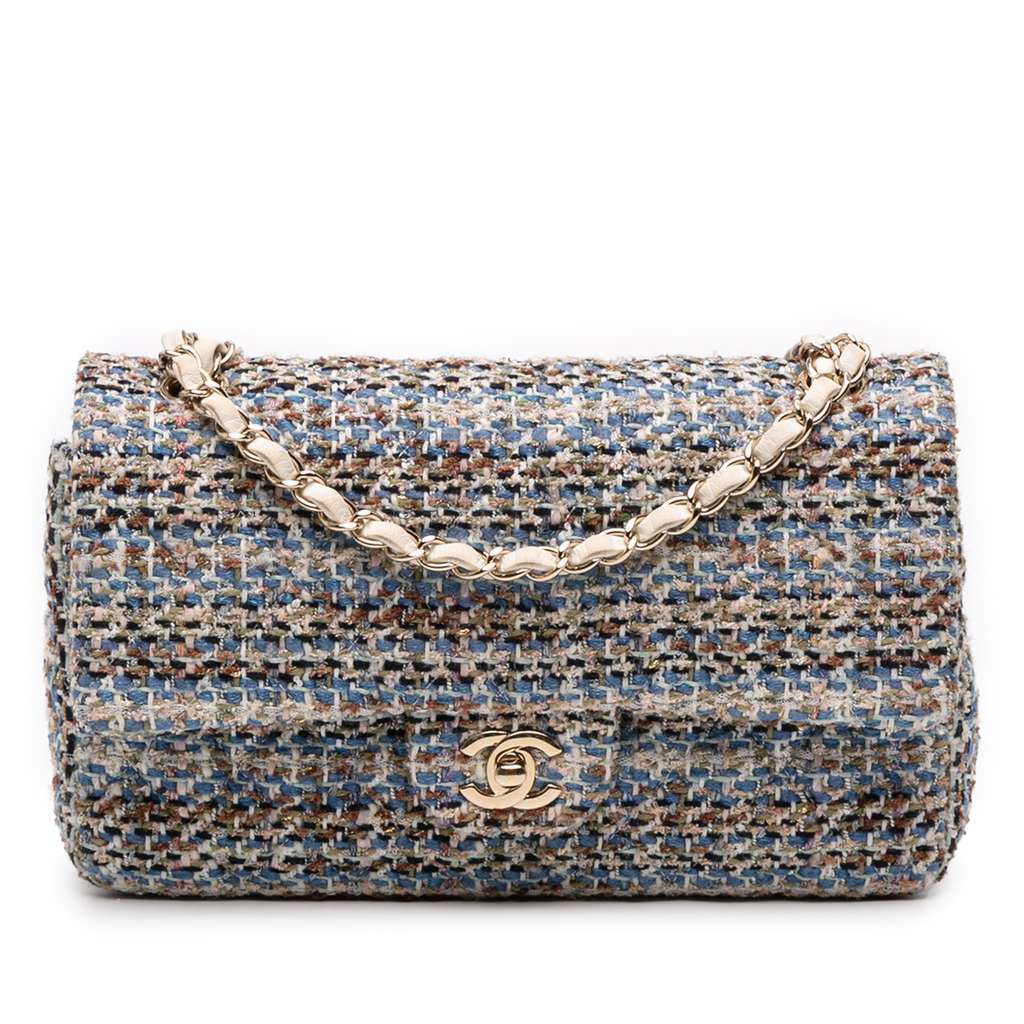 Chanel Medium Classic Tweed Double Flap