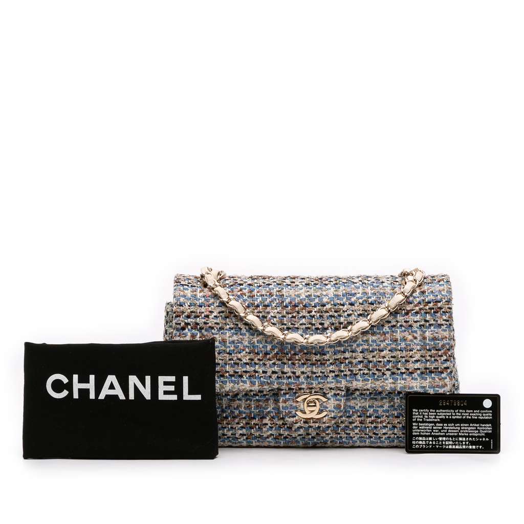 Chanel Medium Classic Tweed Double Flap - Image 15