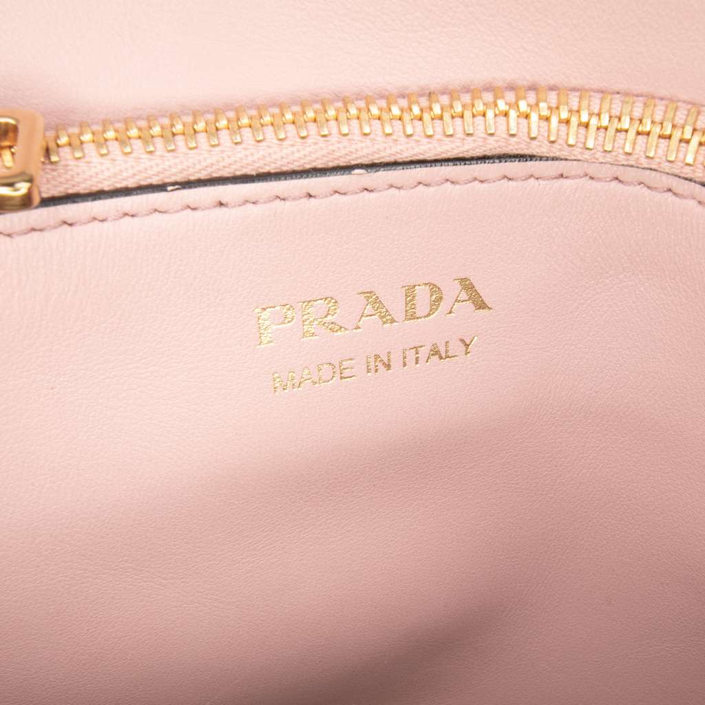 Prada Small Saffiano Cuir Monochrome Top Handle Tote - Side view