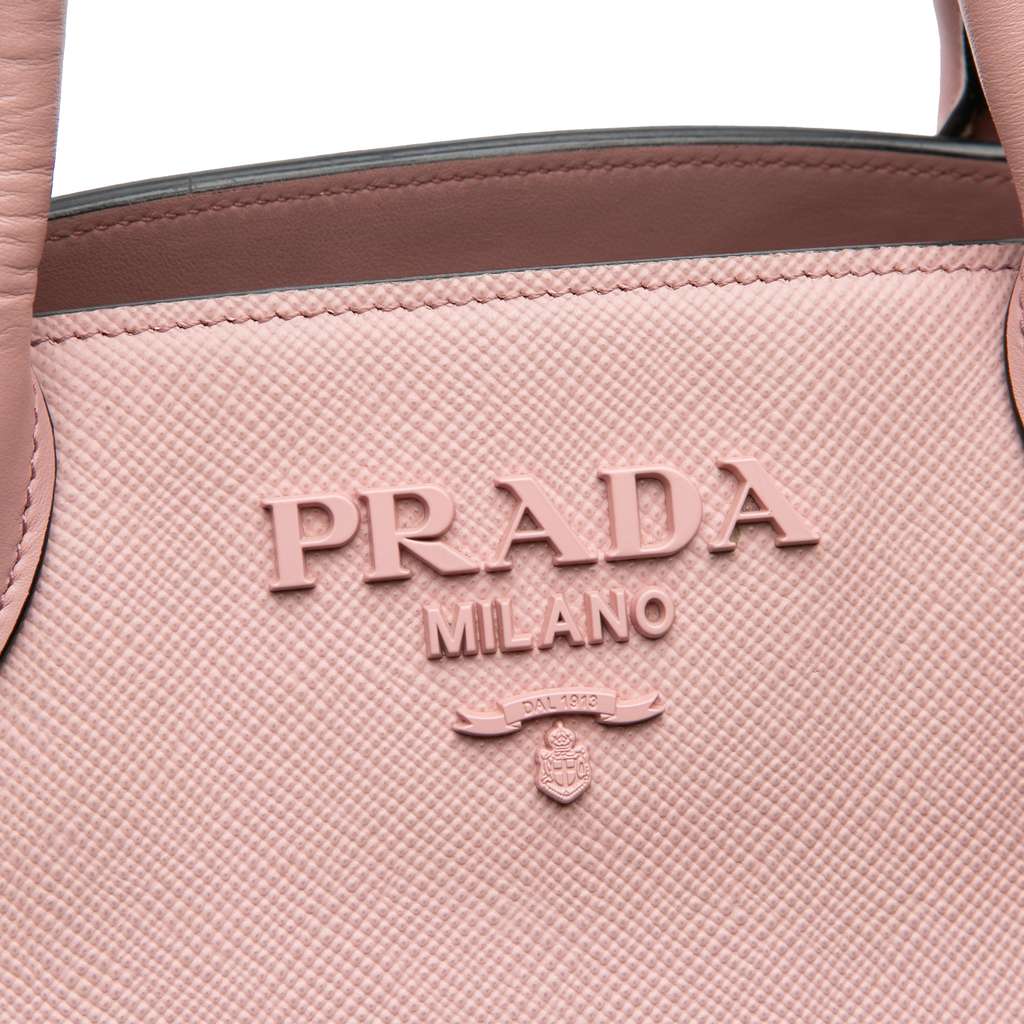 Prada Small Saffiano Cuir Monochrome Top Handle Tote - Image 10