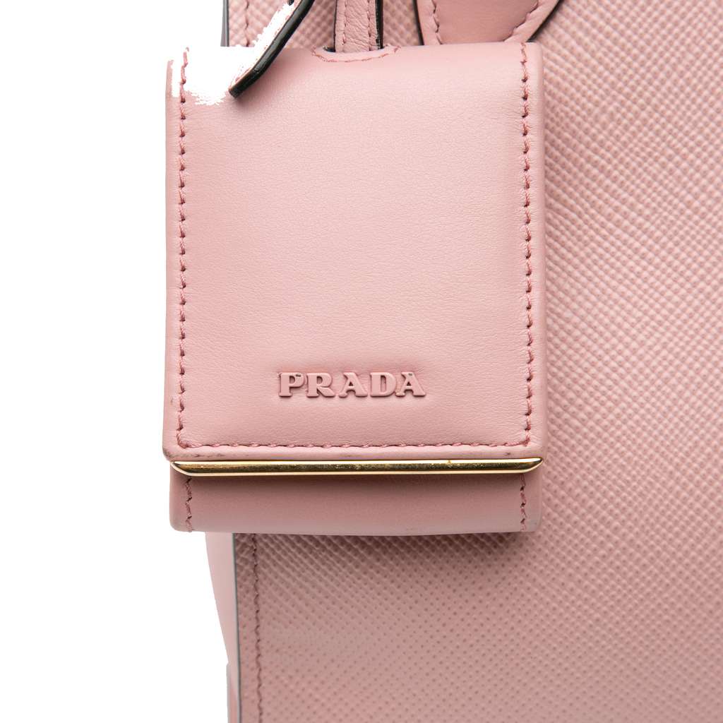 Prada Small Saffiano Cuir Monochrome Top Handle Tote - Image 11