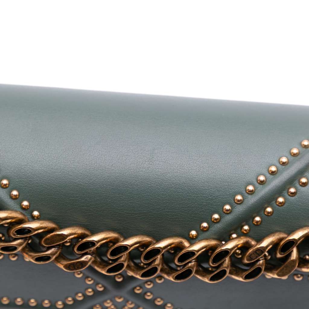 Dior Medium Studded Lambskin Diorama Flap - Image 13