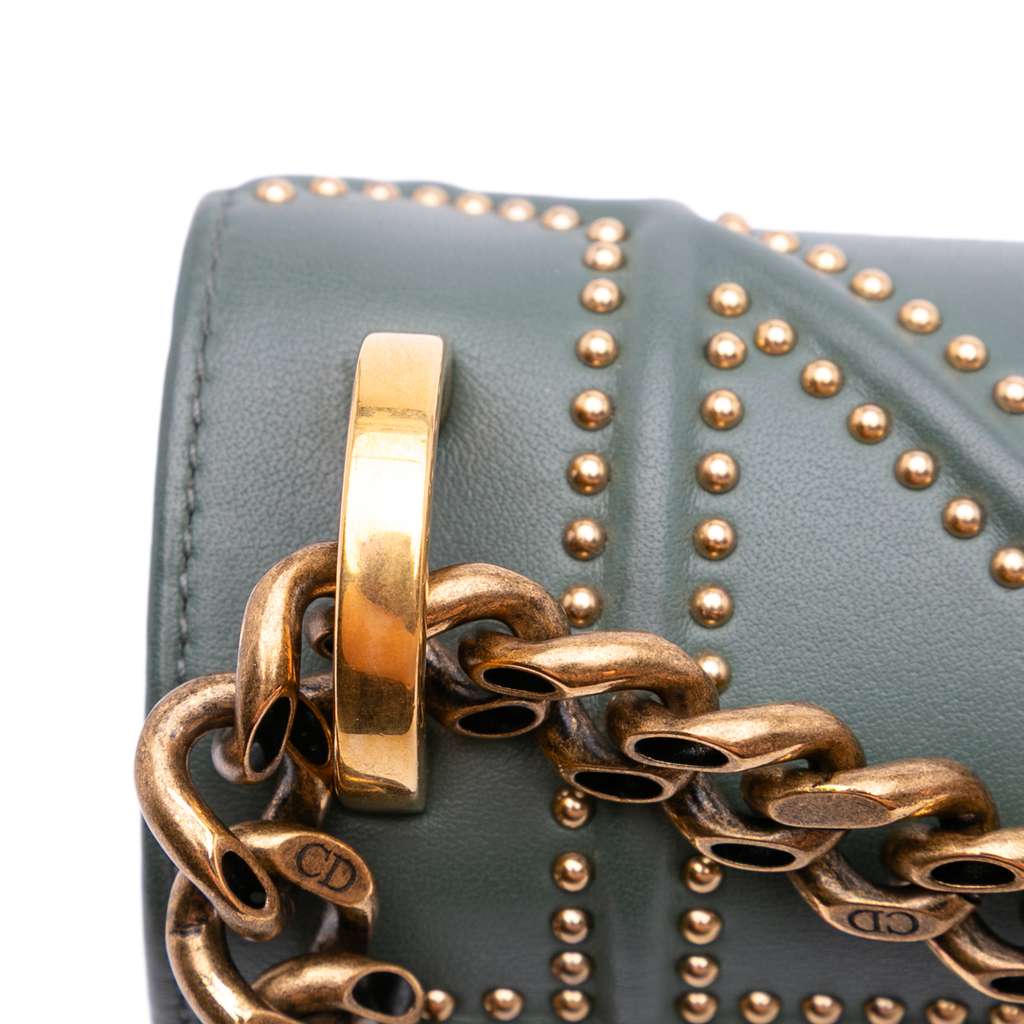 Dior Medium Studded Lambskin Diorama Flap - Image 12