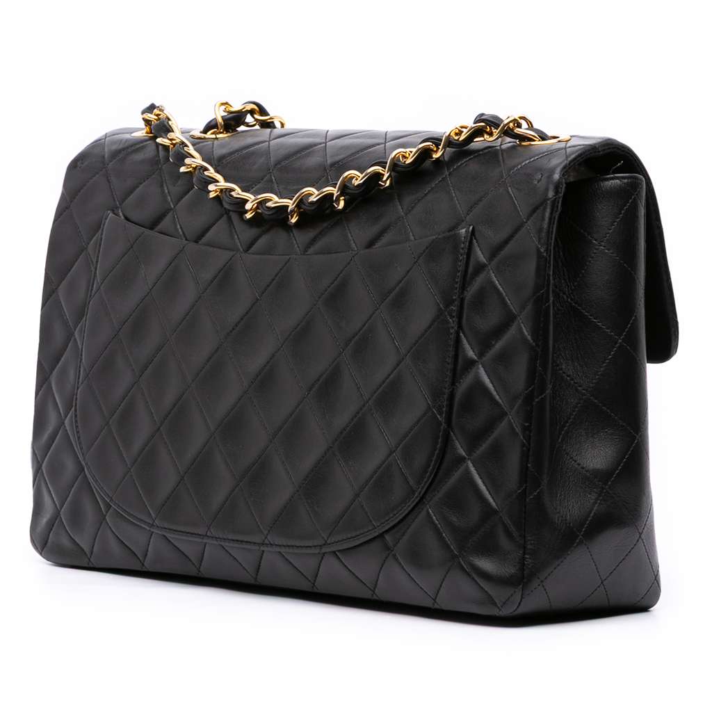 Chanel Maxi XL Classic Lambskin Single Flap - Back view