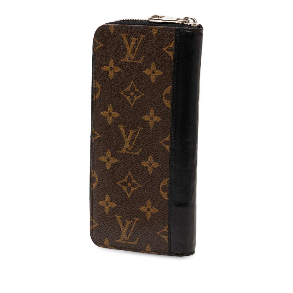 Louis Vuitton Monogram Macassar Vertical Zippy Wallet - Back view