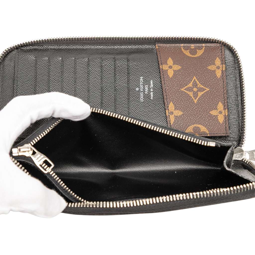 Louis Vuitton Monogram Macassar Vertical Zippy Wallet - Side view