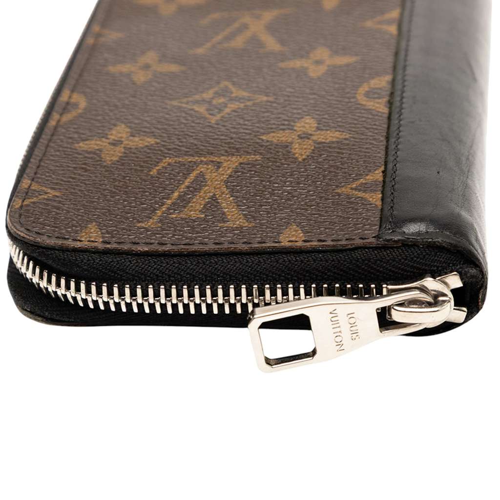 Louis Vuitton Monogram Macassar Vertical Zippy Wallet - Image 11
