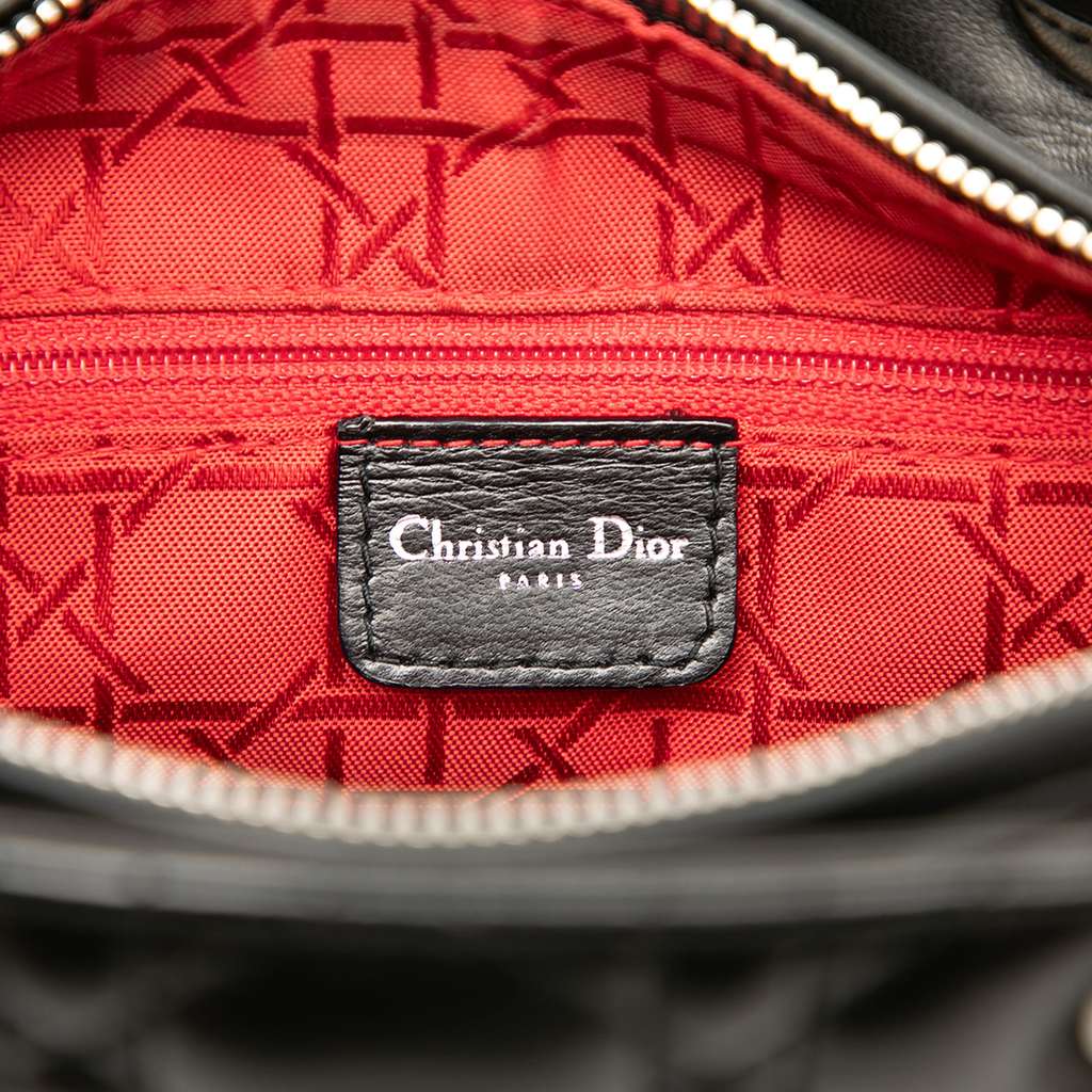 Dior Medium Lambskin Cannage Lady Dior - Side view