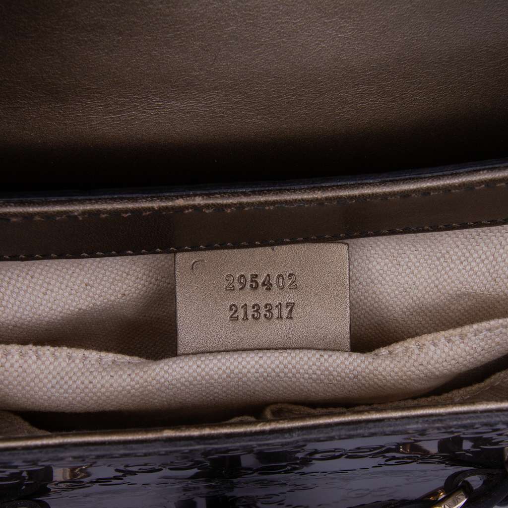 Gucci Medium Patent Guccissima Emily Shoulder Bag - Detail 1