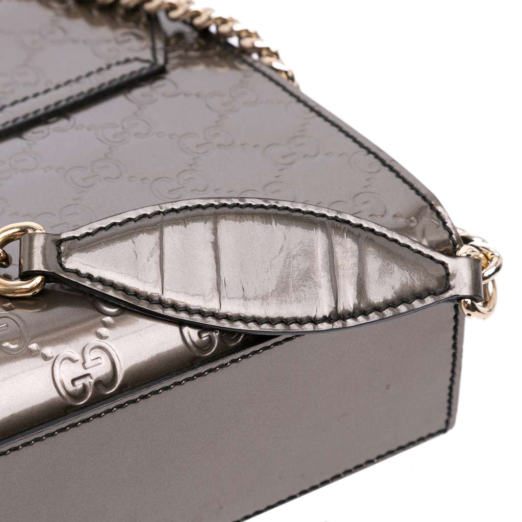 Gucci Medium Patent Guccissima Emily Shoulder Bag - Image 10