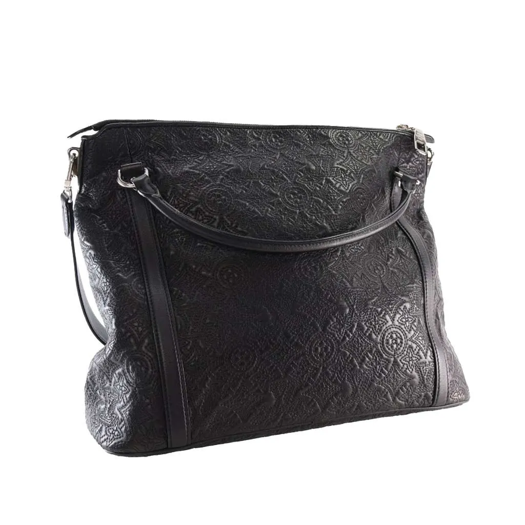 Louis Vuitton Monogram Antheia Ixia MM Black Leather Good - Back View