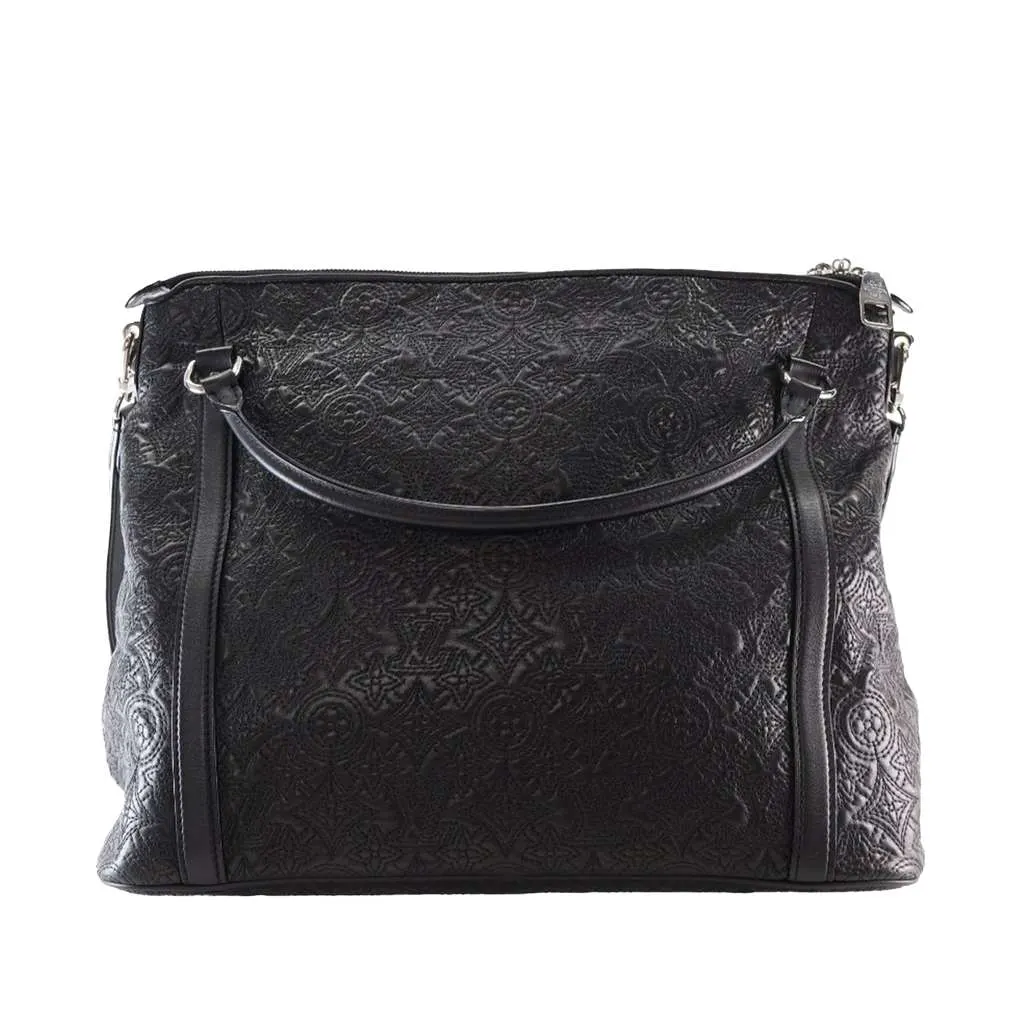Louis Vuitton Monogram Antheia Ixia MM Black Leather Good - Model View