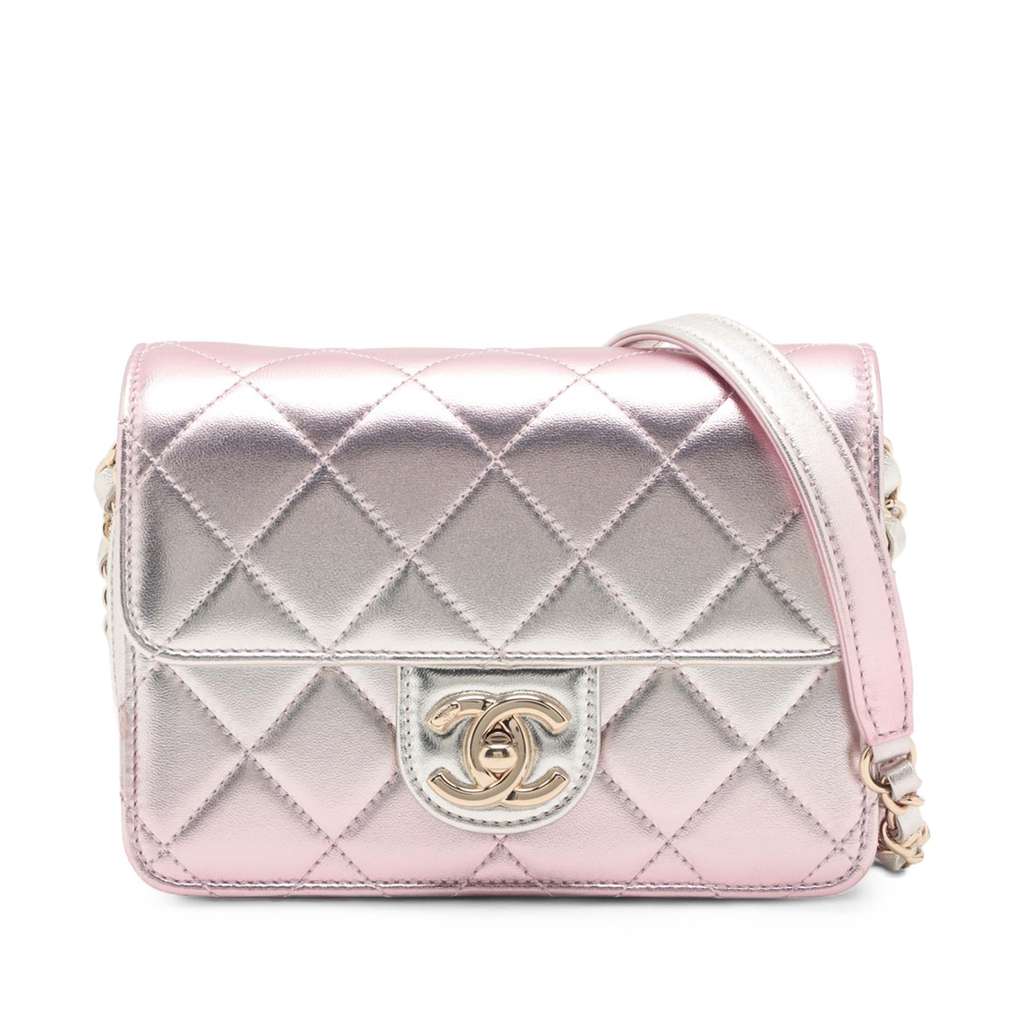 Chanel Mini Metallic Lambskin Like a Wallet Flap