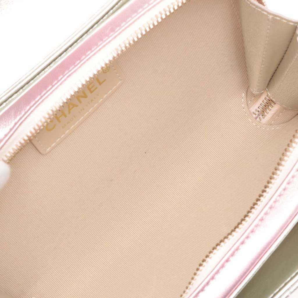 Chanel Mini Metallic Lambskin Like a Wallet Flap - Image 6