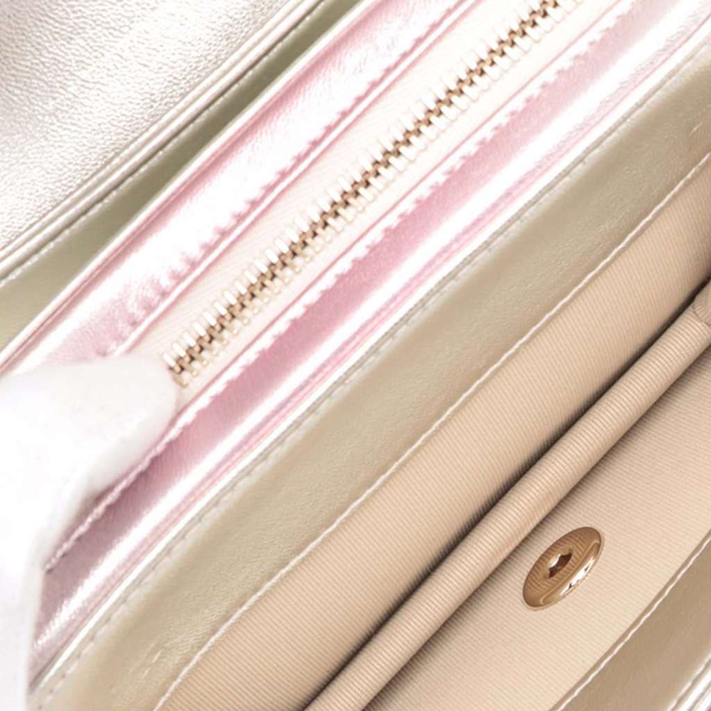 Chanel Mini Metallic Lambskin Like a Wallet Flap - 4