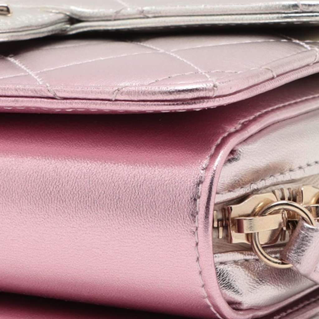 Chanel Mini Metallic Lambskin Like a Wallet Flap - Image 10