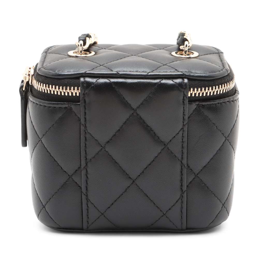Chanel Mini Lambskin Vanity Case with Chain - Back view