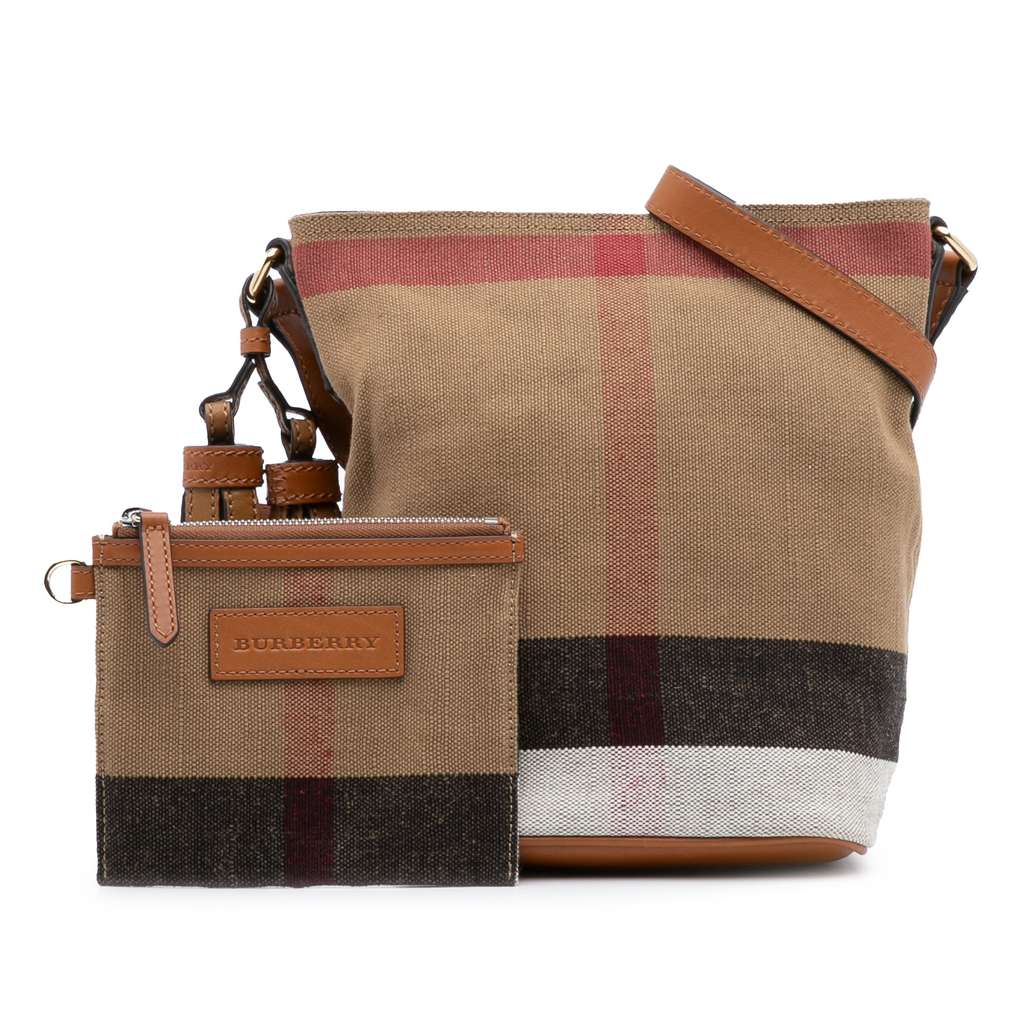 Burberry Mini Mega Check Canvas Ashby Tassel Bucket Bag - Image 15