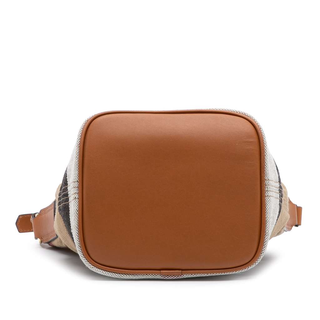 Burberry Mini Mega Check Canvas Ashby Tassel Bucket Bag - Image 6