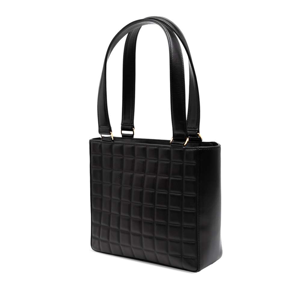 Chanel Chocolate Bar Lambskin Shoulder Bag - Back view