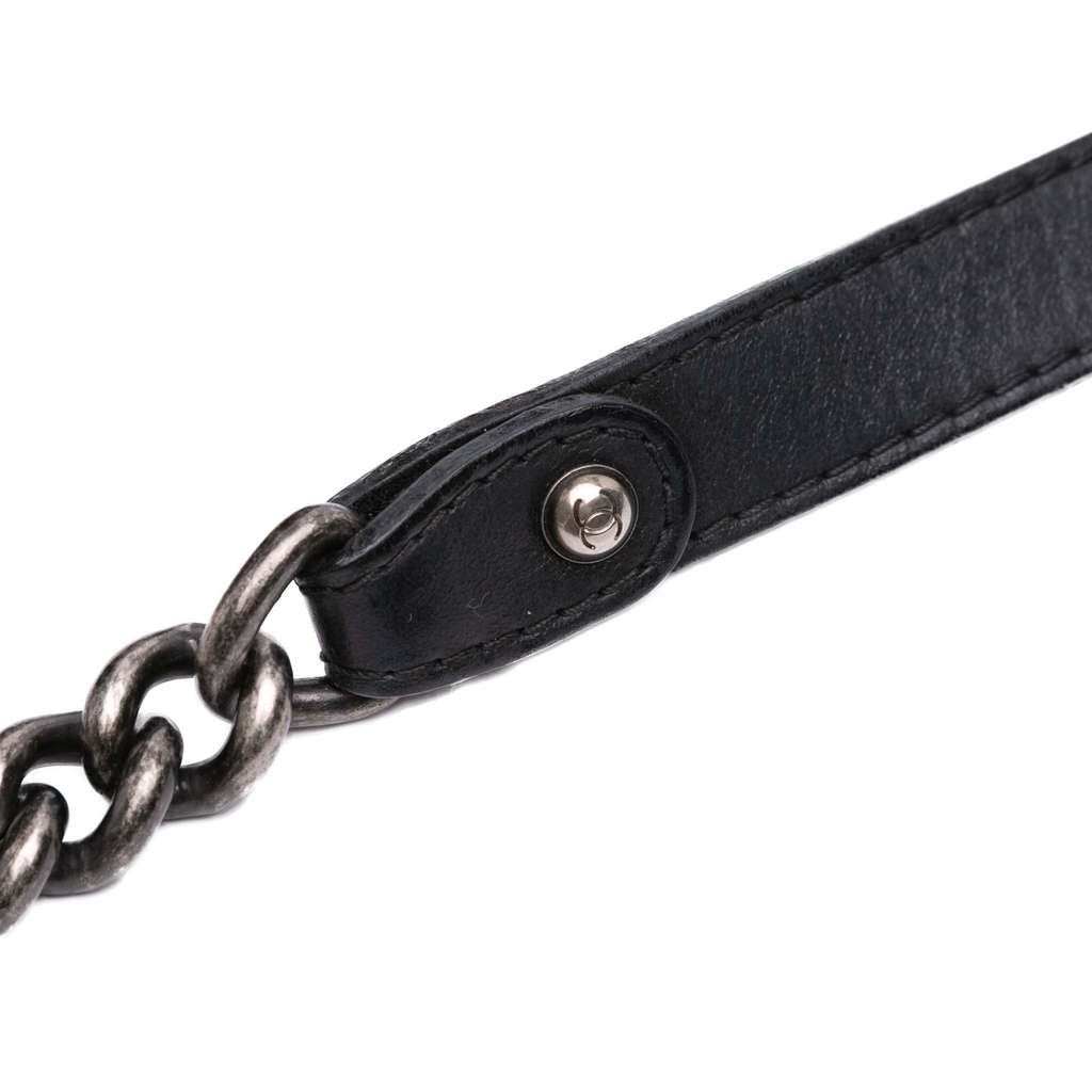 Chanel Medium Quilted Calfskin Whipstitch Chain Around Boy Top Handle Flap - Image 12