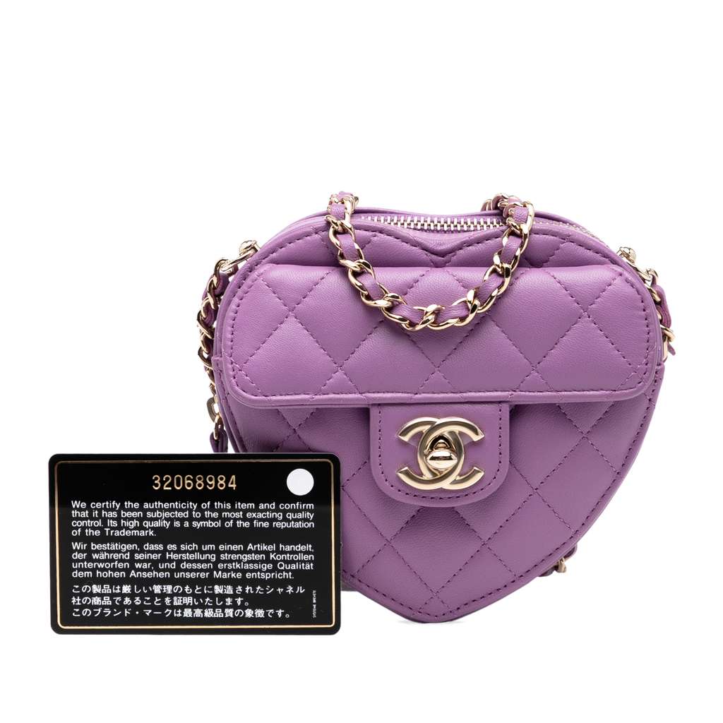 Chanel Mini Lambskin CC in Love Heart Crossbody - Image 10
