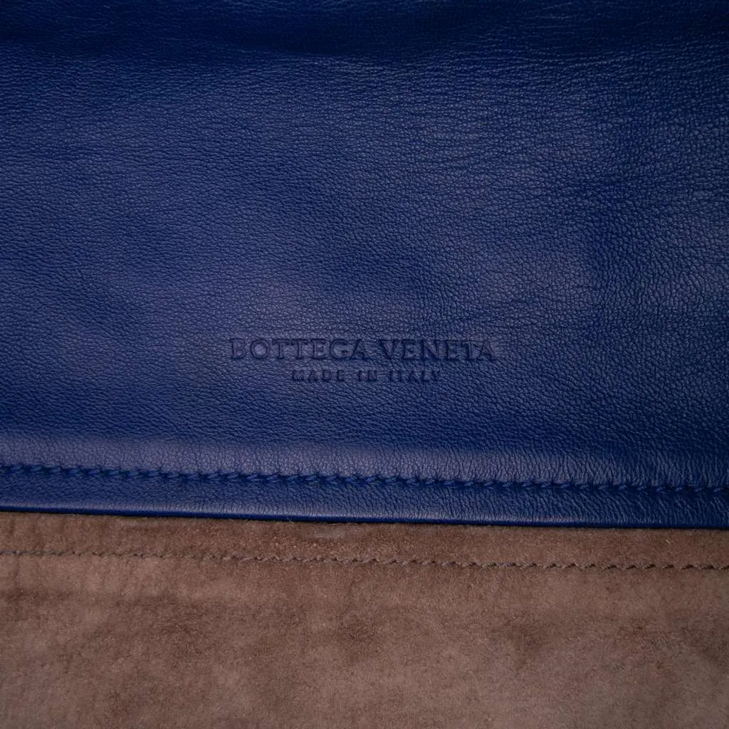 Bottega Veneta Nappa Intrecciato Flap Crossbody Blue Leather Good - Box View