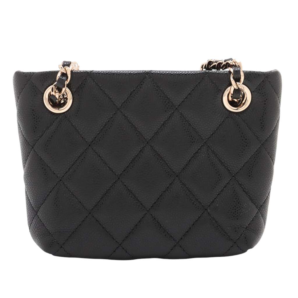Chanel Mini Quilted Caviar Shoulder Bag - Back view