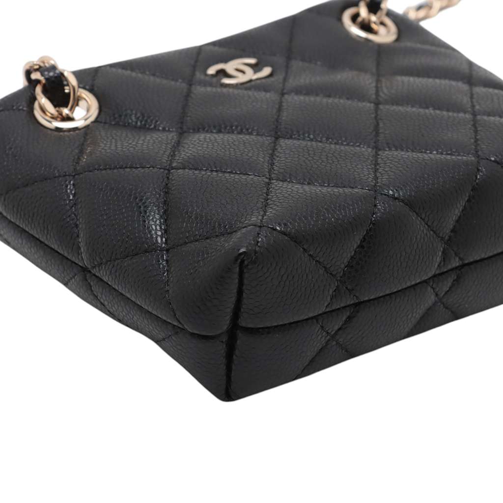 Chanel Mini Quilted Caviar Shoulder Bag - Image 10