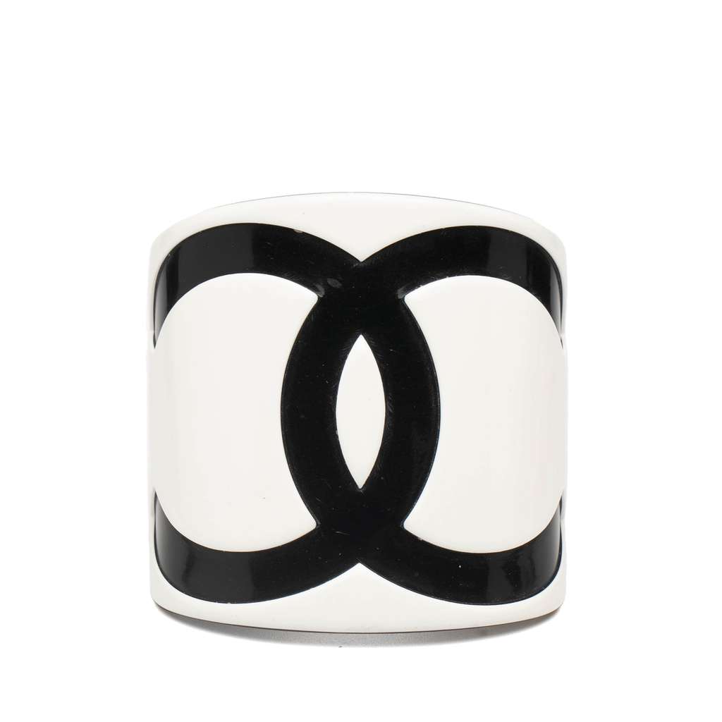 Chanel Resin CC Logo Cuff Bracelet