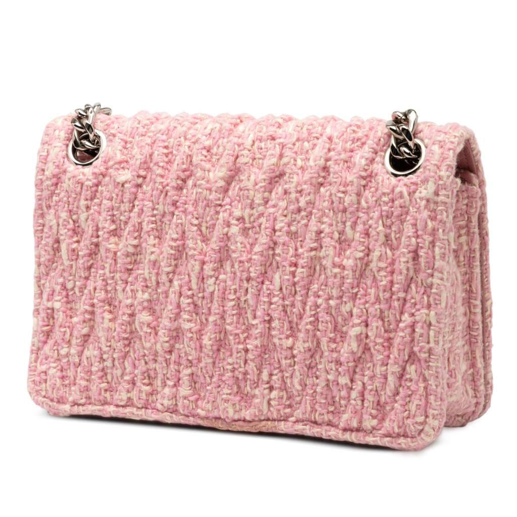 Miu Miu Matelasse Tweed Faux Pearl Chain Shoulder Bag - 2