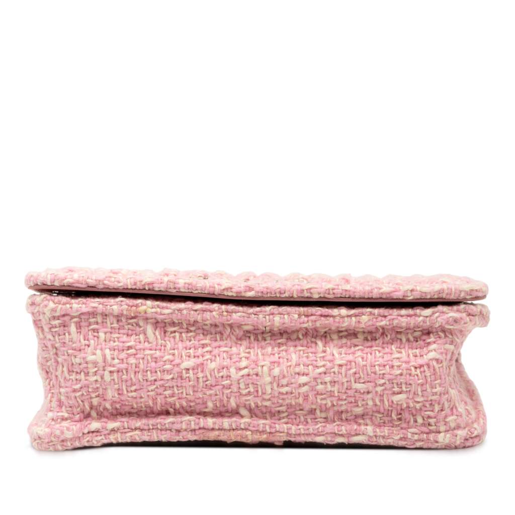 Miu Miu Matelasse Tweed Faux Pearl Chain Shoulder Bag - 3