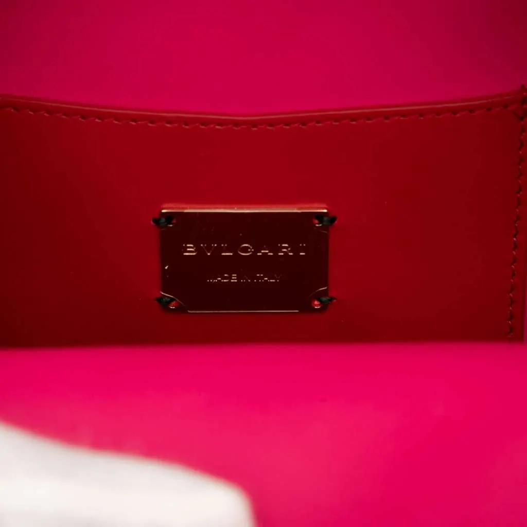 Bvlgari Leather Serpenti Cabochon Backpack Red Leather Very good - Box View