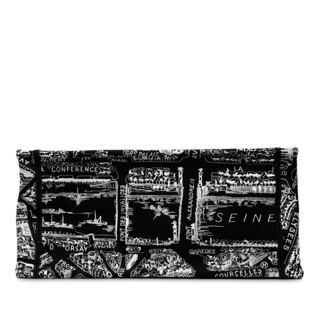 Dior Medium Canvas Embroidered Plan De Paris Book Tote - Image 6