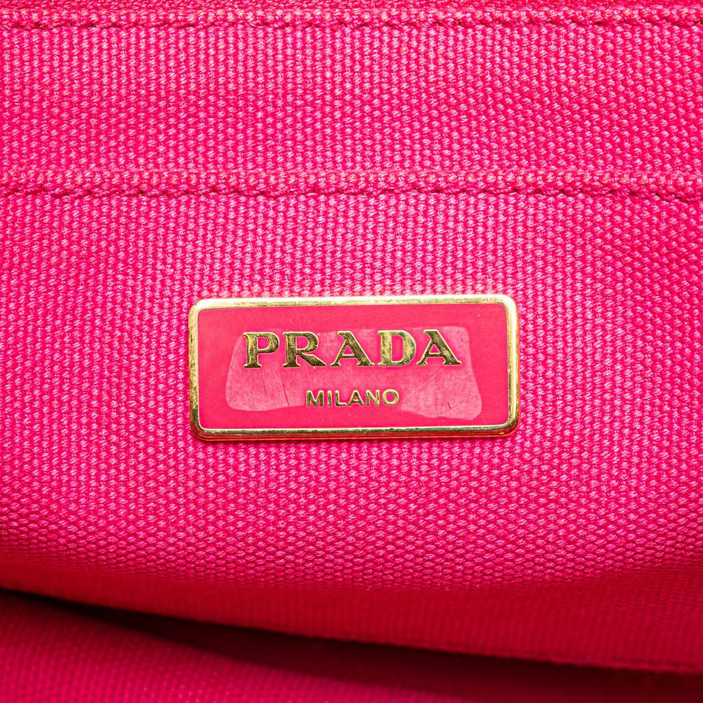 Prada Canvas Canapa Logo Satchel - Side view