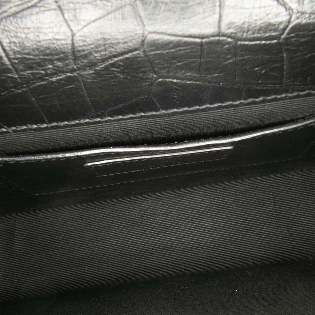 Saint Laurent Medium Croc Embossed Leather Kate Tassel Crossbody - 4